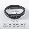 Personalizable con Fotos, Hebilla Ajustable, Pulsera de Acero Inoxidable Grabable, Pulsera de Cuero Hecha a Mano para Hombre, Popular Accesorio Europeo y Americano
