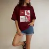Camiseta 100% Algodão de Manga Curta para Mulheres, Estilo Nicho Inspirado em Design de Verão, Estilo Preguiçoso com Estampa de Letras, Top Casual Versátil de Meia Manga, Estilo Ins