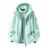 Chaqueta de montaña tres en uno para hombre, cortavientos e impermeable, con forro polar, conjunto de dos piezas desmontable cálido para otoño e invierno para mujer
