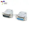 Soquete Plug Db15 Fêmea Macho Carcaça Dupla Fileira 15 Pinos Tipo Solda