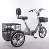 Triciclo Eléctrico Asistido por Personas de 16 pulgadas con Pedal Único, Pedal de Pie Plegable, Batería de Litio, Bicicleta Eléctrica de Tres Ruedas