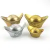 Lingote de ouro de simulação brinquedo lingote de ouro de plástico adereço de lingote de ouro brinquedo lingote de ouro oco galvanizado adorno de lingote de ouro brinquedo