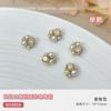 Nuevos adornos para uñas Shi Yue Noodles con diamantes de imitación y perlas, joyería para decoración de uñas, hechos a mano, con acabado Super Flash, estéreo, venta al por mayor