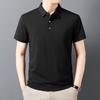 Camiseta sencilla de verano para hombre, nueva, combinable con todo, elástica, top para hombre, comercio exterior transfronterizo, seda de hielo fina, polo de manga corta