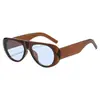 Gafas de Sol Transfronterizas Europeas y Americanas para Mujer 2025 Nuevas Gafas de Moda con Montura Grande para Hombre Color Gelatina Gafas de Sol Personalizadas para Caras Grandes para Lucir Delgado