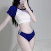 Roupas de ginástica japonesas roupas fofas de menina roupa de estudante maiô de torcida maiô modelador que cobre a barriga lingerie sexy feminina