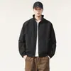Jaqueta Masculina/Feminina Elegante Urbana Simples Cor Sólida à Prova de Vento para Exterior Versátil Jovem Primavera/Outono Retro Americano Roupa de Trabalho Gola Alta