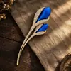 Nuevo broche de flor tridimensional de moda con perla y diamante, personalizado creativo, con gota de aceite, flor de corsage, accesorios de moda que combinan con todo