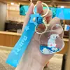 Llavero de pez dorado pequeño flotante para hombres y mujeres, exquisito, lindo, colgante de llavero de coche de botella flotante, colgante de bolso, pequeño regalo