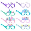 2025 Gafas de Papel Nuevas para Fiesta de Cumpleaños de Sirena Mundo Submarino de Verano Accesorios Divertidos para Fotos Venta al por Mayor Personalización