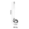 Acero Inoxidable 304 Cucharón para Sopa y Espumadera de Olla Caliente Estante Colgante para Cucharas de Restaurante Soporte para Cucharas de Restaurante de Olla Caliente Juego de Cucharas para Sopa de Olla Caliente