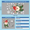 Decoraciones Navideñas Gnomo Corona Roja Pegatina Estática para Puerta de Cristal Ventana Atmósfera Transfronteriza 2027