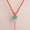Joyería ajustable de cadena para suéter colgante de jade para el cuello Cristal cera de abeja ágata colgante cadena clavicular suministro multicolor