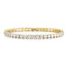 Ai Er Mosha Set Transfronterizo Chapado en Cobre Oro de 18 Quilates Fila Única Circonita 3 mm Pulsera Tennis Amazon ebay Pulsera
