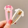 Horquilla de Jade Gui para perro, gato, dibujo de pico de pato, flequillo para niña, pinza lateral roja cibernética, accesorios para el cabello