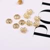 Directo de fábrica accesorios de joyería DIY con baño de oro real que conserva el color, oro de 14K envuelto, separador porta nudo chino hueco