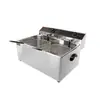 Fritadeira Elétrica Comercial Shuangchi 16L de Grande Capacidade com Tanque Único para Batatas Fritas e Frango Frito Loja Máquina de Fritura Elétrica Comercial