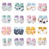 Estilo de comércio exterior luvas de bebê de cor sólida luvas anti-riscos para bebê luvas de proteção para as mãos de recém-nascido luvas quentes de camada única respiráveis
