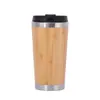 Comércio Exterior Transfronteiriço Aço Inoxidável 304 Bambu Caneca Térmica Carro Portátil Presente Corporativo Bambu Copo Reto Logo