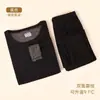 Ropa Interior Térmica para Hombre Lana Seda de Morera Forro Polar De Terciopelo Lijado Terciopelo Delgado Ropa de Otoño y Pantalones Traje Base de Invierno para Hombre