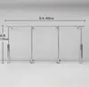 Estantes de Exhibición para Tiendas de Ropa de Mujer, Colgadores de Pared, Percheros de Acero Inoxidable Brillante, Estantes Centrales (Islas), Estanterías de Piso para Ropa de Hombre