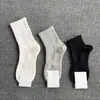 Meias Brancas para Homens, Meias de Massagem com Solado de Toalha até a Panturrilha, Unissex, Primavera e Verão, Antiodor, Antibacterianas, Respiráveis, Absorventes de Suor, Meias Esportivas