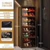 Armário de Sapatos para Entrada de Casa, Armário de Armazenamento, Gabinete de Entrada, Sapateira de Camadas Grande Capacidade Integrada na Parede, Organizador de Botas