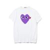 Verão 2022 Japonês Novo Pequeno Amor Cor Impressão Casual Multi-colorido Camiseta de manga curta para Homens e Mulheres Casais