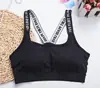 Tirantes de Hombro con Letras Inglesas para Mujer, Ropa Interior de Pecho Envuelto, Tirantes Sin Costuras, Hermoso Tubo Superior de Espalda con Almohadillas en el Pecho, Sujetador Deportivo, Sin Espalda