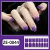 Adesivos de Unha Zhengxiang em Estoque Filme de Esmalte à Prova d'Água Estilo Ins Nail Art com Glitter Degradê Adesivos de Unha em Gel Sem Cozimento