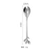 Tempero de presente bolo de frutas colher de café colher dourada colher de mistura garfo para frutas colher de sobremesa colher folha Garfo