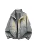 2026 Nueva Chaqueta Retro de Trabajo para Hombre Abrigo Informal de Patchwork con Cuello Alto Holgado Top Informal de Moda para Primavera y Otoño