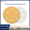 Lixa Flocking 5 Polegadas 6 Furos 125mm Disco de Polimento Madeira Metal Costas de Veludo Folha Autoadesiva Lixa Seca Pano Abrasivo