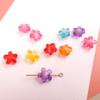 Flor Borboleta Colorida Amor Miçangas Feito à Mão DIY Corrente para Celular Pulseira Acessórios Miçangas Soltas Furo Reto Miçangas Soltas Japonesas e Coreanas