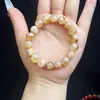 Cristal Fantasma Verde Círculo Único Design Original Alta Mercadoria Pulseira Joias com Contas Pulseira Turmalina Obsidiana Prateada Mulheres