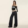 617 Jeans Retro Micro Acampanados para Chica Caliente Otoño 2025 Nuevo Más Fácil para Combinar Adelgazantes Drapeado Pantalones de Herradura para Barrer el Piso