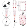 Portatarjetas retráctil de fácil extracción para control de acceso, identificación de estudiante, pase de autobús, gafete de empleado, cordón para el cuello, credencial de identificación, funda protectora para gafete de fábrica