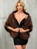 CI Transfronterizo P0252 Chal Imitación Piel Zorro Chal Grande para Mujer Capa Bufanda Vestido de Noche Europeo y Americano