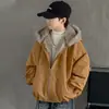 Chamarra Reversible de Polar para Niños Invierno Tallas Medianas a Grandes con Capucha Parka Reversible Gruesa con Estilo para Niños Parte Superior Gruesa con Estilo para Niños