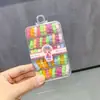 Elásticos Coloridos para Crianças em Caixa Que Não Machucam o Cabelo, Elásticos de Polegar de Alta Elasticidade com Fio, Cordas de Cabelo para Meninas, Faixas de Cabeça Duráveis