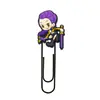 Popular Grupo de Chicas Demon Slayer Estudiante DIY Material de Oficina Clips Divisores Marcadores de Libros de PVC Clips de Papel Creativos Suministros de Oficina Transfronterizos