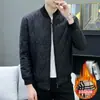 Abrigo nuevo transfronterizo 2024 acolchado de algodón con forro polar, abrigo acolchado de algodón para otoño e invierno, suéter cálido para hombre, chaqueta casual holgada, abrigo para hombre