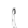 Cuchara de acero inoxidable 410 transfronteriza de Amazon, vajilla occidental, cuchara de postre para hotel, cuchara puntiaguda, cuchara para mezclar, venta al por mayor de fábrica