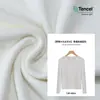 Camiseta blanca de manga larga para mujer con mezcla de lana, hecha de Tencel Lyocell, para otoño e invierno 2026, corte ajustado, elástica y adelgazante, con diseño de cuello en U