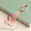 Pingente de Bolsa Chaveiro Borla DIY Destacável Estilo Antigo Multicolor Translúcido Brocado Song Contas Pulseira de Borla