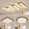 Luz Principal de Sala de Estar 2025 Nuevo Estilo Sala de Estar Gama Alta Simple Moderna Dormitorio Atmosférico Elegante Madera Madera Contrachapada Estudio Luz de Techo
