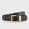 Estilo Minimalista Japonés Hebilla Cuadrada Pequeña Dorada Moda Versátil Hebilla de Pin Decorativa Cinturón para Mujer En Stock Venta al por Mayor
