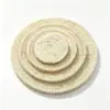 Esterilla aislante de lufa natural, posavasos redondo y base para olla, alfombrilla antideslizante y absorbente para cazuela, alfombrilla aislante para té del hogar