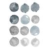 Nuevo FX-F273, pegatina de pared con diseño de puntos de acuarela gris para dormitorio, armario, refrigerador, porche, bricolaje, decoración del hogar