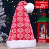 Chapéu de Natal Novo Transfronteiriço Papai Noel Listrado Xadrez Adorno para Cabeça Crianças do Jardim de Infância Chapéu de Floco de Neve Decoração